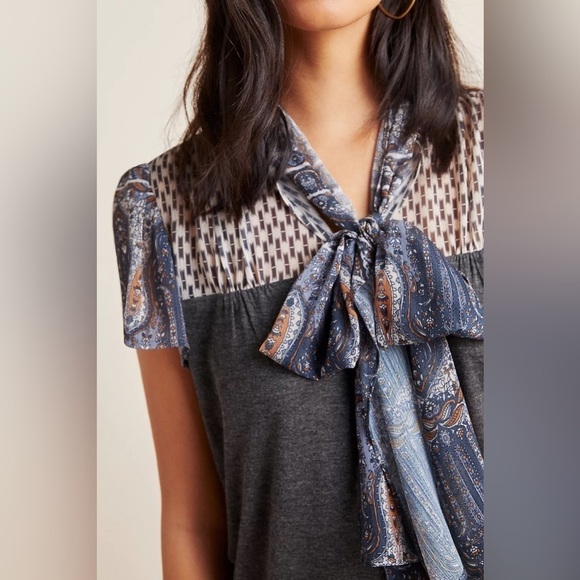 Tiny Joy Tie-Neck Top size XL - Picture 1 of 9